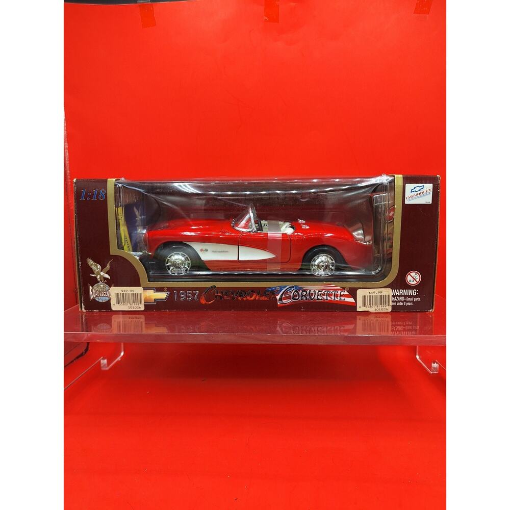 1957 Chevrolet Corvette Convertible Red & White 1:18 scale Diecast by Road Legen